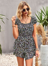 Load image into Gallery viewer, Printed Frill Trim Square Neck Romper