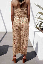 Load image into Gallery viewer, Printed Strapless Tie Waist Wide Leg Jumpsuit