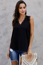 Load image into Gallery viewer, Eyelash Lace V-Neck Tank Top