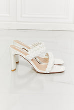 Load image into Gallery viewer, MMShoes In Love Double Braided Block Heel Sandal in White