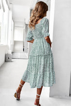 Load image into Gallery viewer, Ditsy Floral Off-Shoulder Smocked Midi Dress
