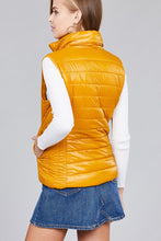 Load image into Gallery viewer, Mustard Quilted Puffer  Vest