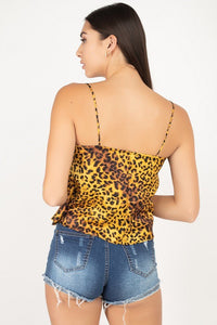 Yellow Cheetah Cropped Top