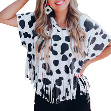 Load image into Gallery viewer, RTS: Lasso Cow Fringe Tee