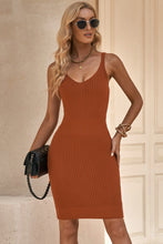 Load image into Gallery viewer, Ribbed Sleeveless V-Neck Dress