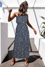 Load image into Gallery viewer, Printed Strapless Tie Waist Wide Leg Jumpsuit