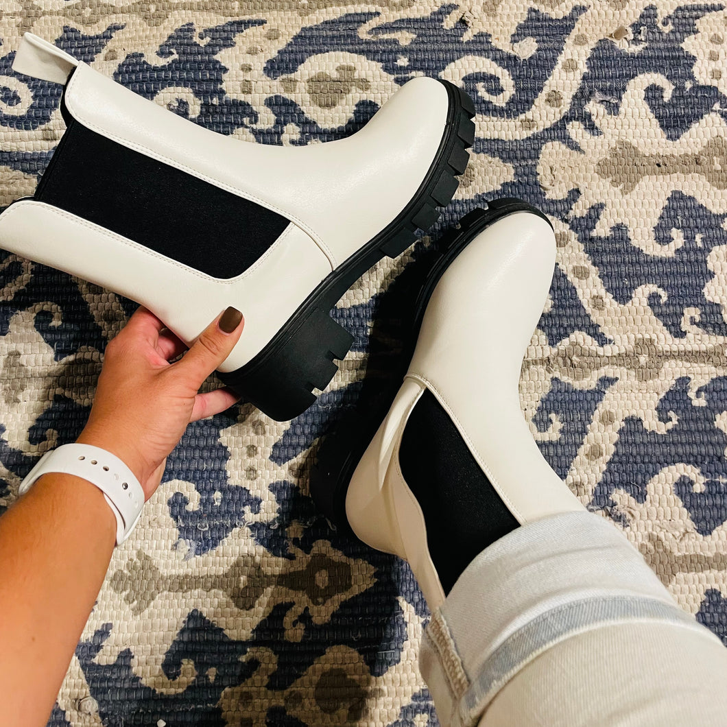 Renley White Boots