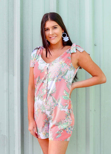 Maui Pink Tie Romper